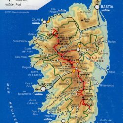 Mapa de GR20 Corcega
