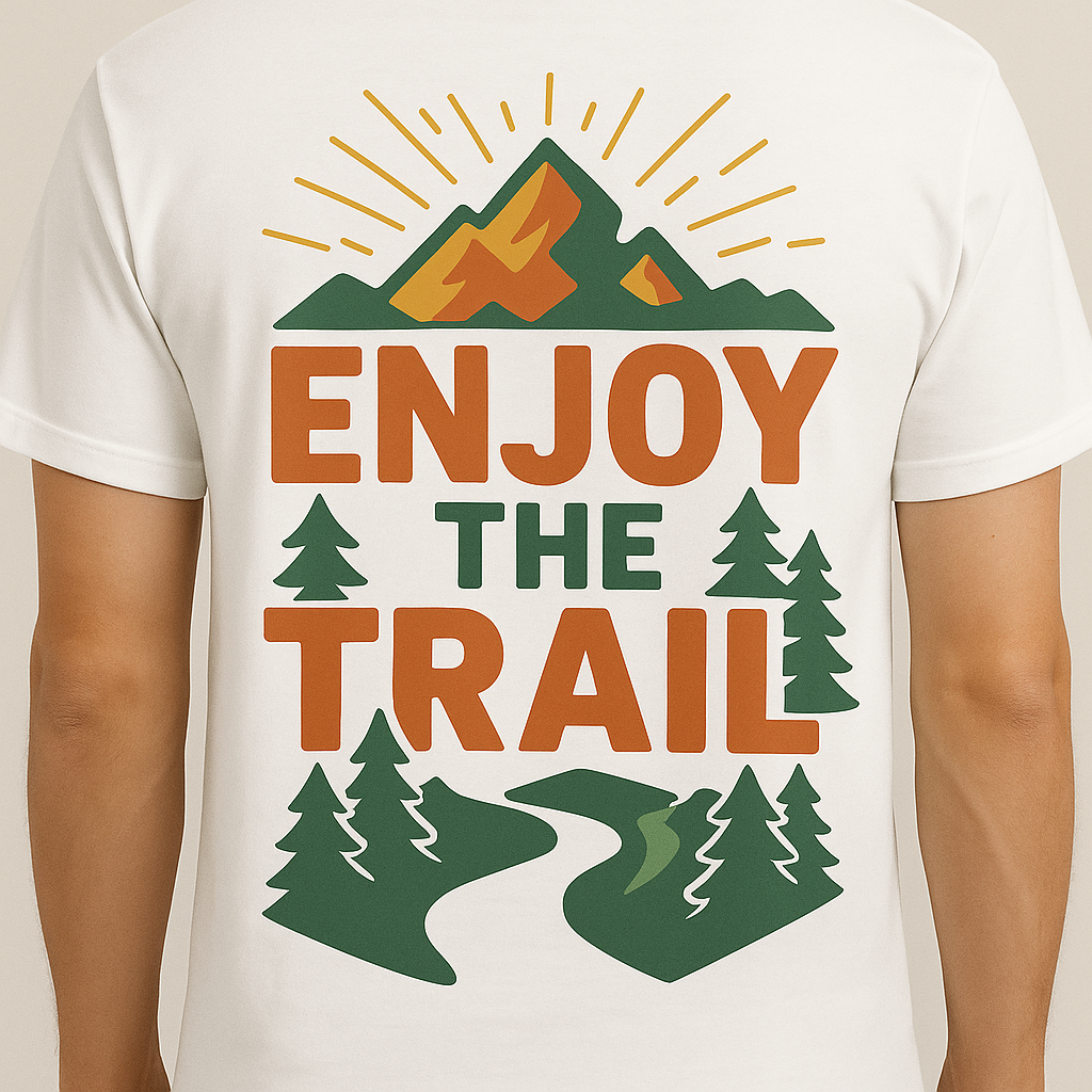 Camiseta Algodón Enjoy the Trail Amanecer Espalda