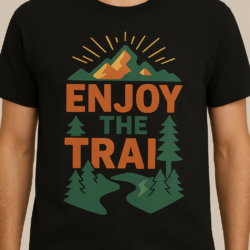 Camiseta Algodón Enjoy The Trail Amanecer Delantera