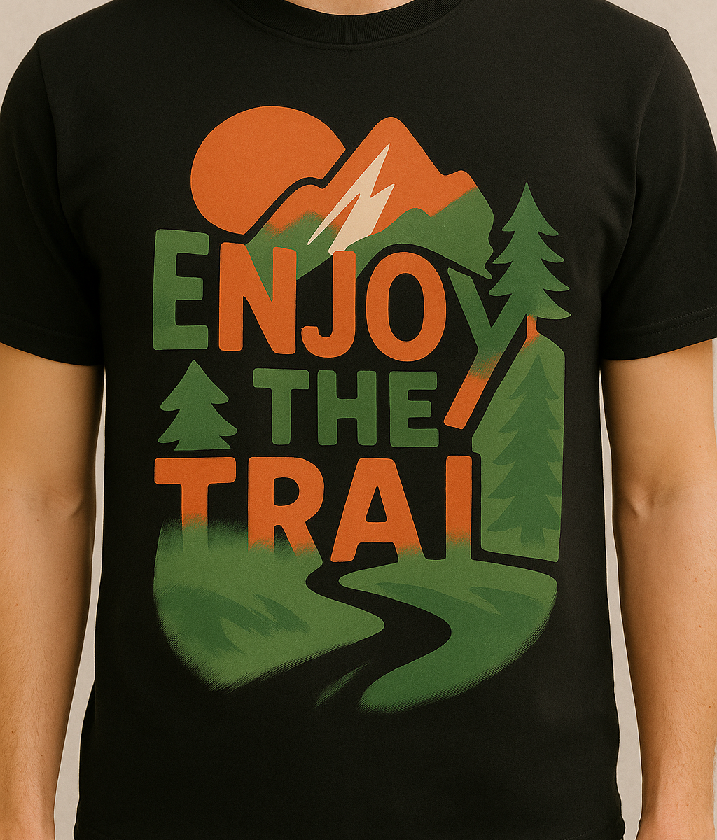 Camiseta Algodón Enjoy The Trail Bosque Delantera