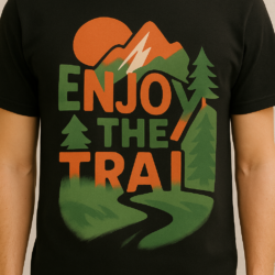 Camiseta Algodón Enjoy The Trail Bosque Delantera