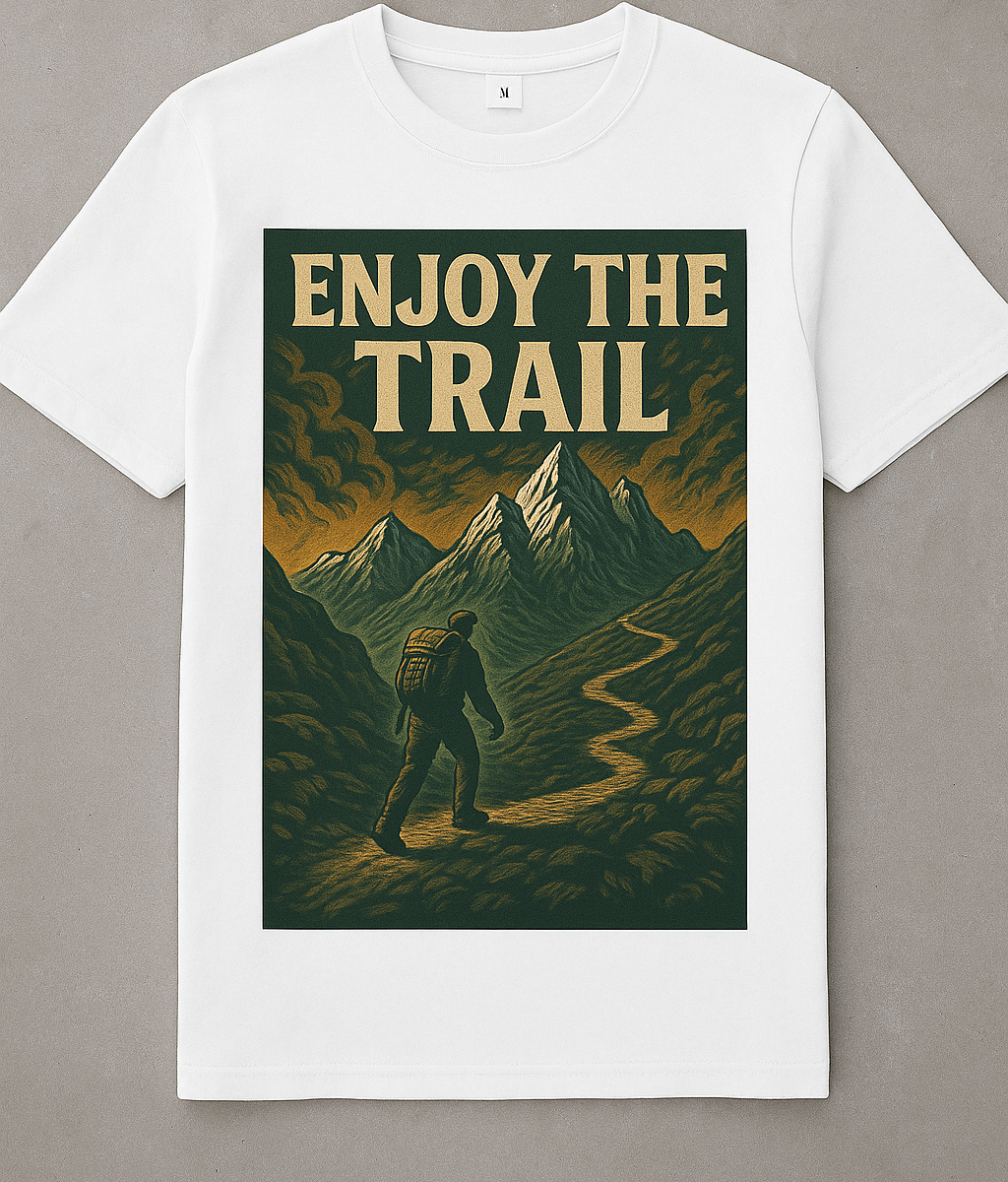 Camiseta Algodón Enjoy The Trail Mountain Delantera