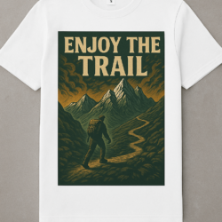 Camiseta Algodón Enjoy The Trail Mountain Delantera