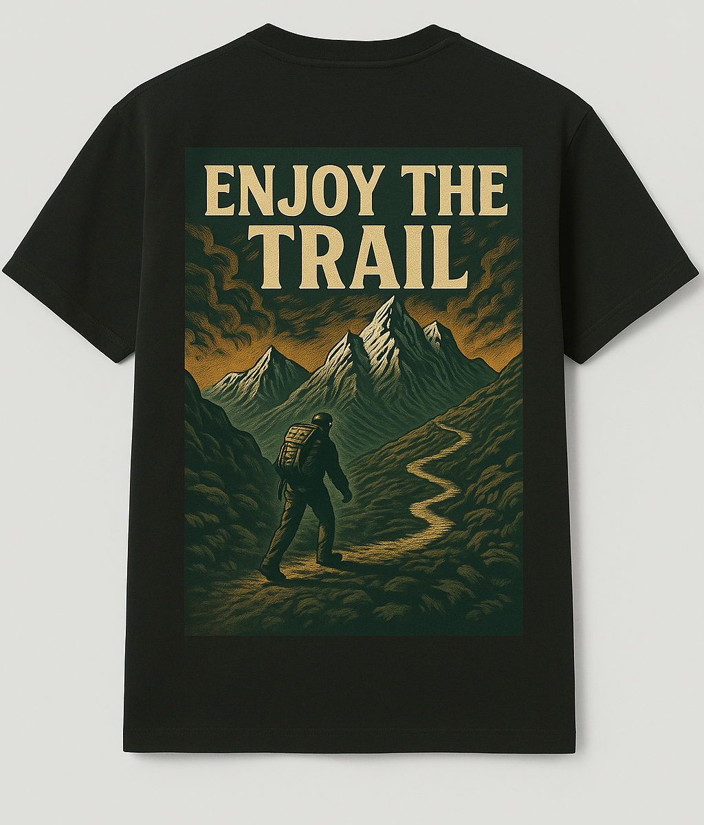 Camiseta Algodón Enjoy the Trail Mountain Espalda